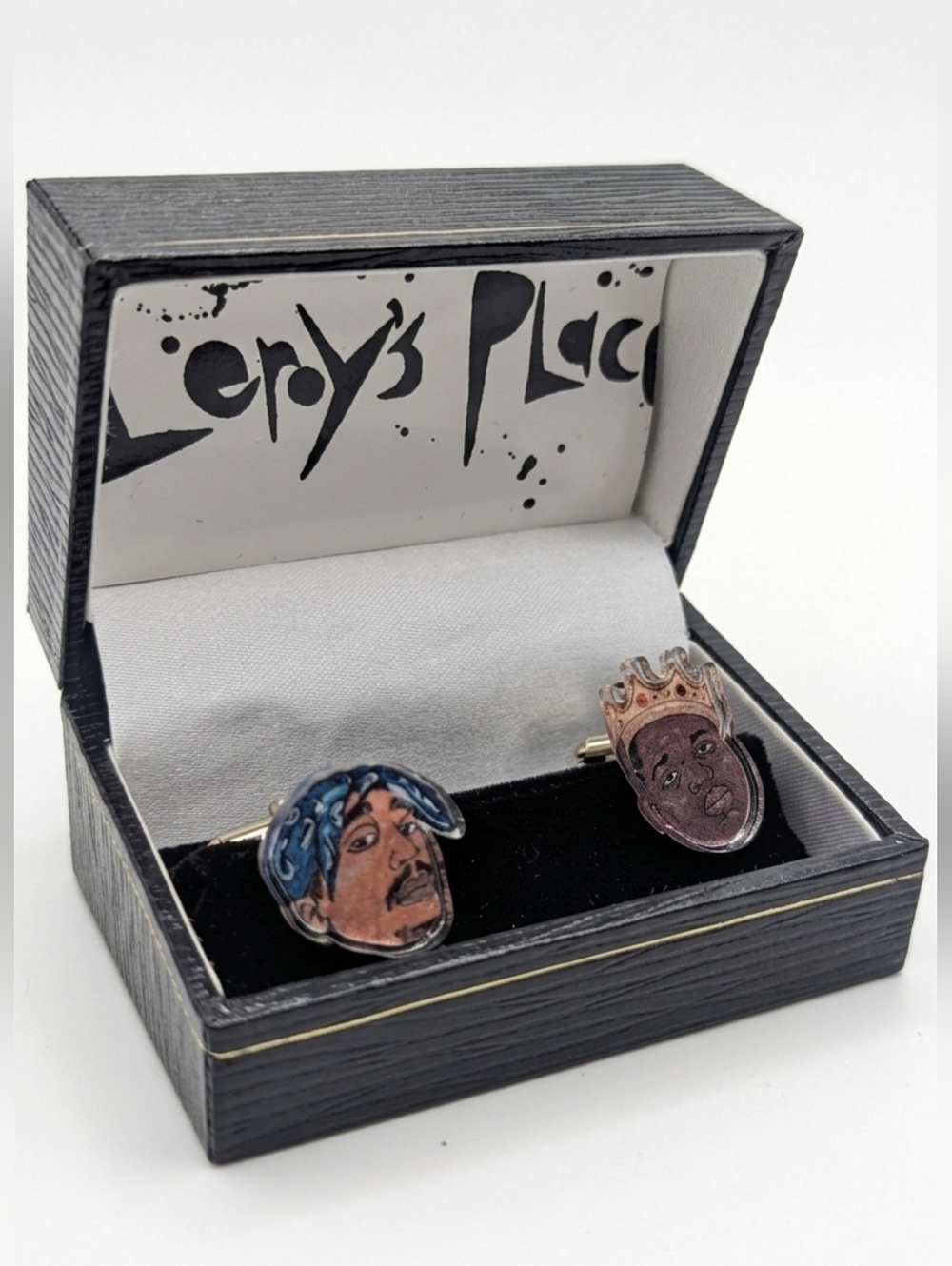 🔹(3for$20)🔹Leroy’s Place Tupac & Biggie Smalls Cufflinks Set